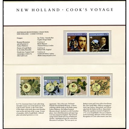 AUSTRALIA 1986 Cook's Voyage to New Holland (6 Stamps) STAMP PACK MNH