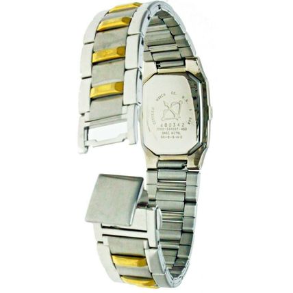 New Rare Citizen Square Two Tone S Steel Case & Band 50 Meter Water R Watch