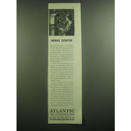 1945 Atlantic Mutual Insurance Company Ad - Nerve Center
