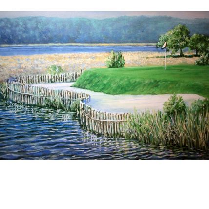 Bobby Sikes 1993 Limited Edition Print Sea Pines Golf 17th Hole 19.5" X 25.25"