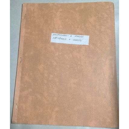 Hewlett Packard HP 40015 & 40016 Door Assemblies Installation and Service Manual