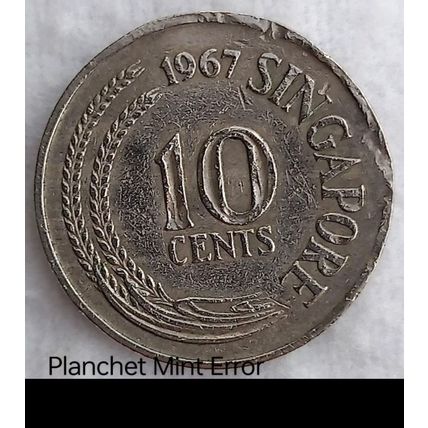 Rep of SINGAPORE 10 Cents (with Seahorse) 1967 to 1985