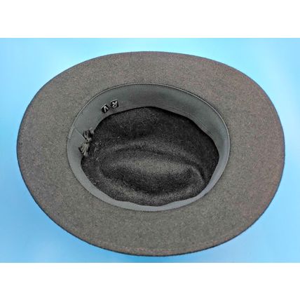 Black Fedora Wool/Felt Gentlemen's Hat - Rope Banding - Beautiful! Small/Med.