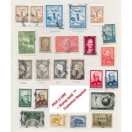 ARGENTINA 1940s -1960s USED RANGE STAMPS £1.70 LOT or U-PICK AT 10p EACH