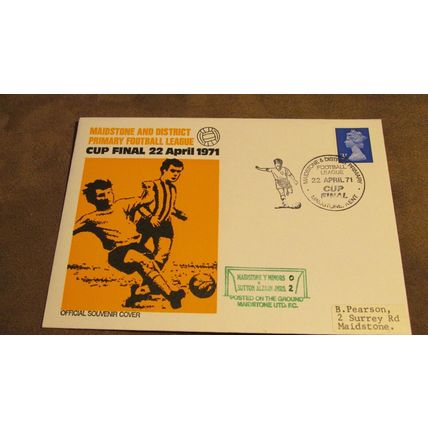 1971 GB Event Cover -Maidstone Primary Football League Cup Final v Sutton Albion