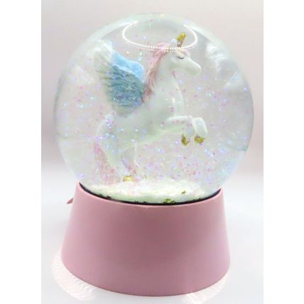 White Unicorn Snow Globe Believe in the Magic 12.5 CM Gift Home Decor Mythical