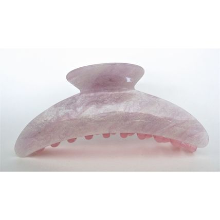 Large long lavender pink and white glitter hair claw clip for thick hair