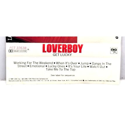 Loverboy Get Lucky 1981 Cassette Tape Tested (F8)