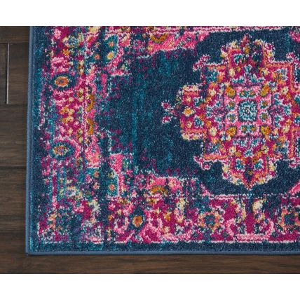 2' X 3' Blue Power Loom Area Rug