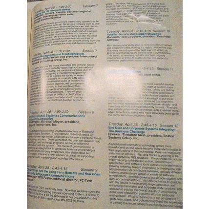 CITEX 1989 - "only computer trade show to address Southern market" - Program