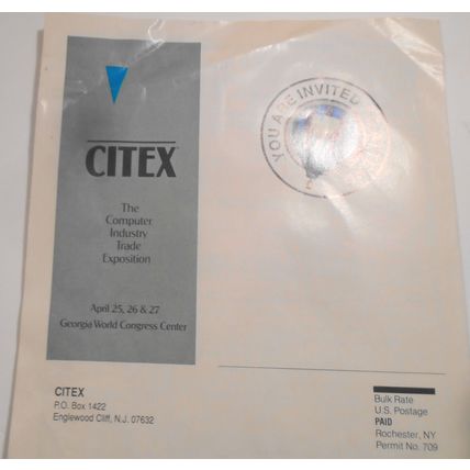 CITEX 1989 - "only computer trade show to address Southern market" - Program