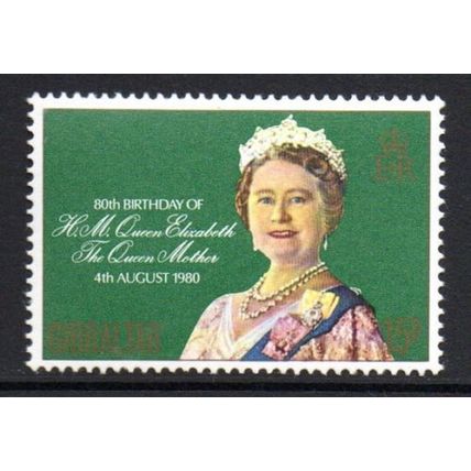 Gibraltar 80th Birthday of Queen Elizabeth the Queen Mother 1980 MNH SG#436