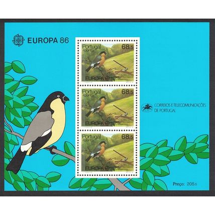 Azores Bullfinch Bird Nature Conservation Europa CEPT MS 1986 MNH SG#MS469