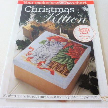 Christmas Kitten Cross Stitch Giant Fold Out Chart Maria Diaz