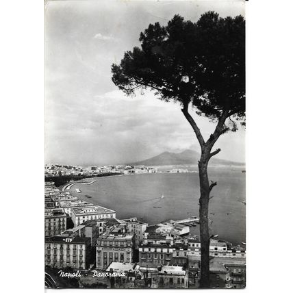 Naples, Italy - Vera Fotografia Vintage 1950s Photographic Postcard, Posted