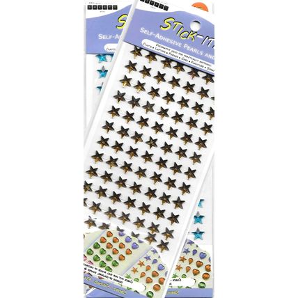10mm Self Adhesive Pearls & Gems. Stars. Choice Of Colour. Crafts