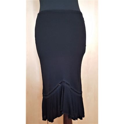 River Island Black Valance Lace Insert Skirt Size 8 - 10 UK,