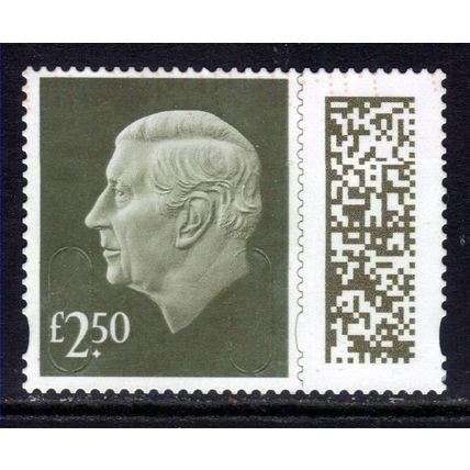 GB 2024 KC 3rd £2.50 Gooseberry Green Machin Used SG V5026 ( J1412 )