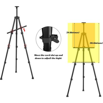 Easels for Painting Canvas, Aredy 66" Art Easel for Drawing, Portable Painting E