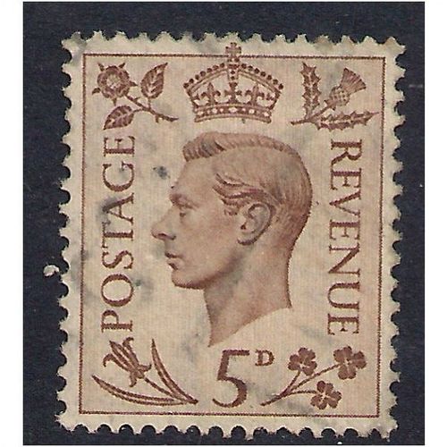GB 1938 KGV1 5d Brown used stamp SG 469.(D498 )