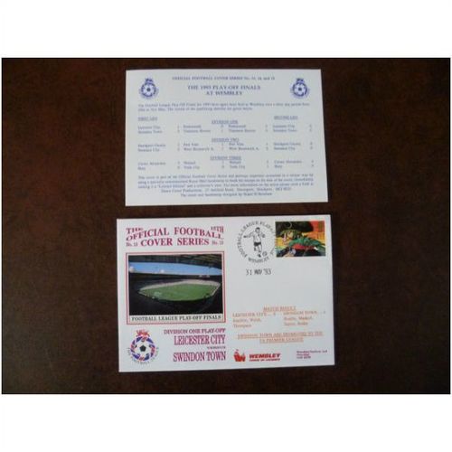 1993 Leicester City v Swindon Town Dawn 15th Official Football Cover 15 Final
