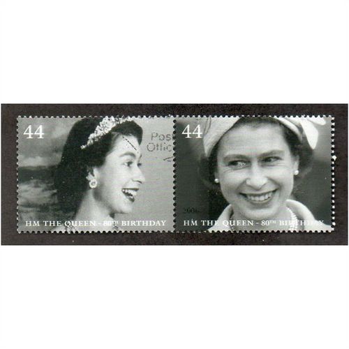 2006 (SE~TE PAIR) 44P '80TH BIRTHDAY OF THE QUEEN' FINE USED (EBID28-031)