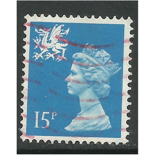 Wales GB 1989 QE2 15p Brt Blue Machin SG W 41.(1228 )