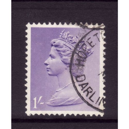 GREAT BRITAIN 1967 SG 742 1s LIGHT BLUISH VIOLET TWO BANDS FINE USED#4