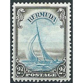 Bermuda 1938 SG112 2d Light Blue & Sepia Mounted Mint ... .