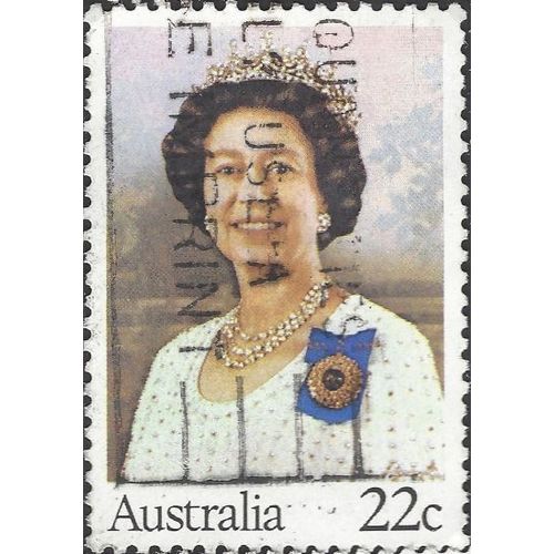 AUSTRALIA, Queen Elizabeth II, brown 1980, 22c, #4