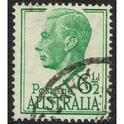 Australia 1951 Definitive Issue 6½d Emerald Green SG250 FU
