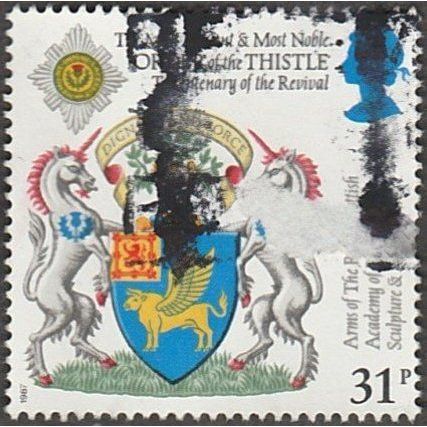 1987 300th Anniverary. Revival of Order of Thistle 31p . Good Used