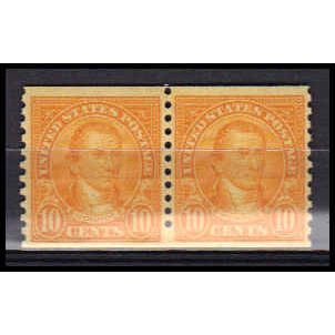 603 10c James Monroe Fine MNH Pair PA0020