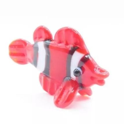 Miniature Clown Fish Glass Ornament 1.8 CM Gift Home Decor Sea Ocean