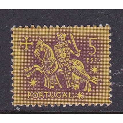 PORTUGAL 1953 5E KNIGHT VALUE USED SG1090 #1