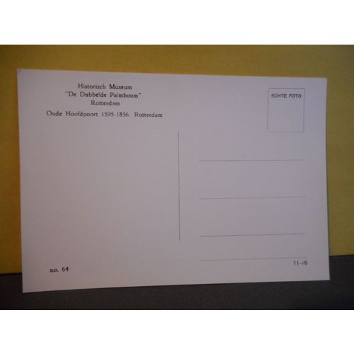 Rotterdam Postcard,Oude Hoofdpoort,#64,Museum De Dubbelde Palmboom