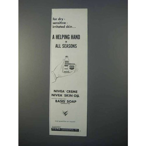 1966 Nivea Creme, Skin Oil Ad - A Helping Hand