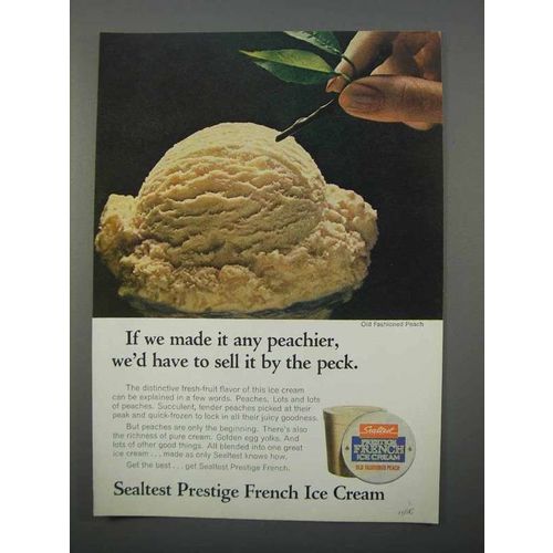 1966 Sealtest Prestige French Ice Cream Ad - Peachier