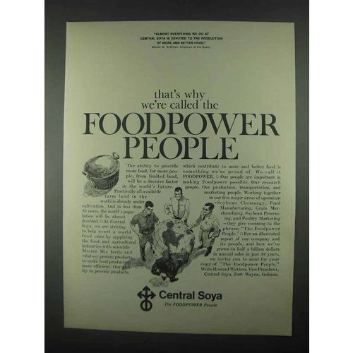 1967 Central Soya Ad - Called Foodpower People