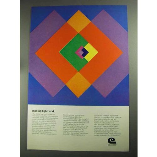 1968 Celanese Company Ad - Making Light Work
