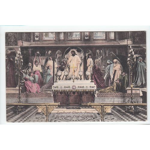Lyndhurst Church Fresco by the late Lord Leighton Hampshire Postcard 34528