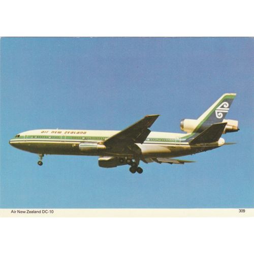 Air New Zealand Douglas DC10 Civil Aircraft Postcard (A20985)
