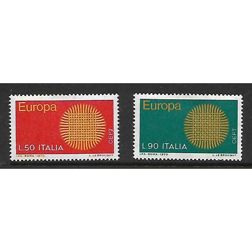 ITALY 1970 EUROPA SG 1257 / 1258 SET 2 VALS M / MINT