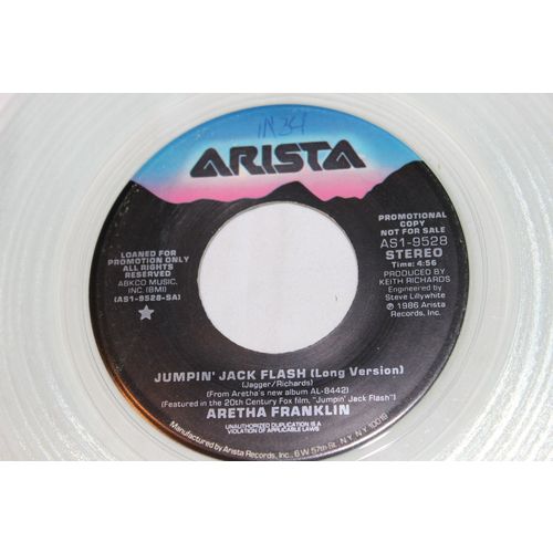 Aretha Franklin Color Vinyl Promo 45-JUMPIN' JACK FLASHx2 STEREO