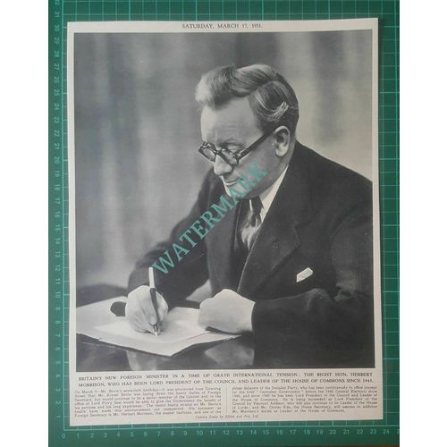 X706) The Right Hon Herbert Morrison - 1951 Clip