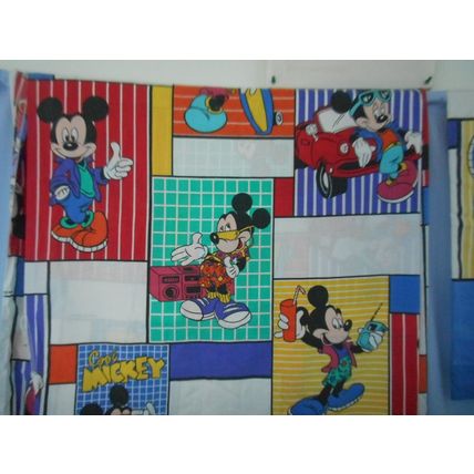 Bedding set Disney Micky Mouse 2 piece Flannel Flat 69x98 & Fitted 42x 77 x 8