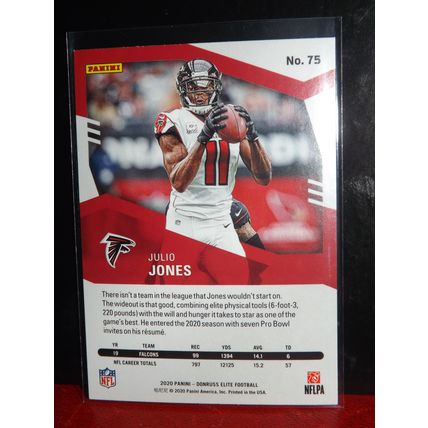 2020 Panini Elite JULIO JONES (Atlanta Falcons) #75