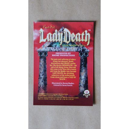 Lady Death All-Chromium Base trading Card # 10 (C) 1994 Chaos Krome comics