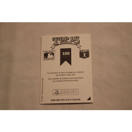 Andres Galarraga 1991 Panini Top 15 Baseball STICKER NO. 100