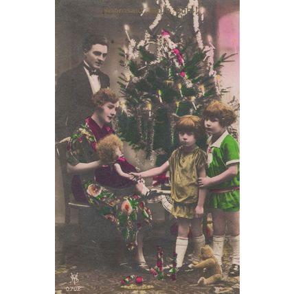 Roomsaid Joulu Puhi Estonia Antique Toy Doll Xmas Postcard